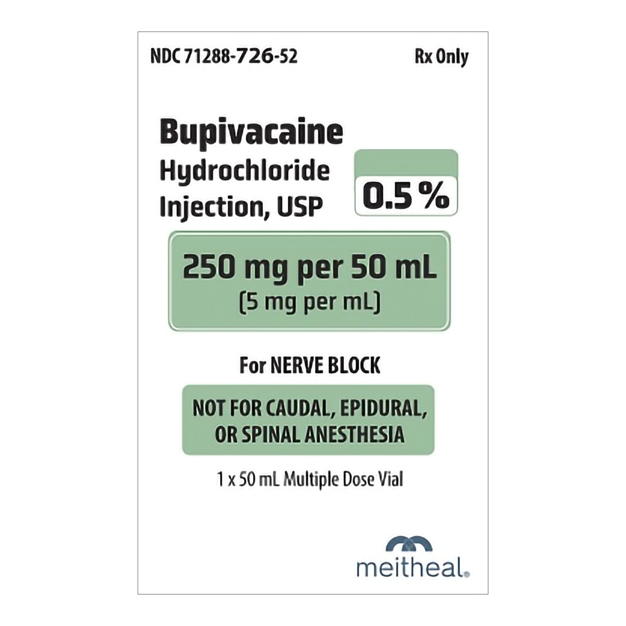 Bupivacaine HCl 0.5% 50ml MDV